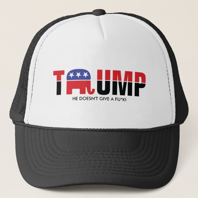 Casquette Donald Trump 2016 - Il ne donne pas un fu*k (Devant)