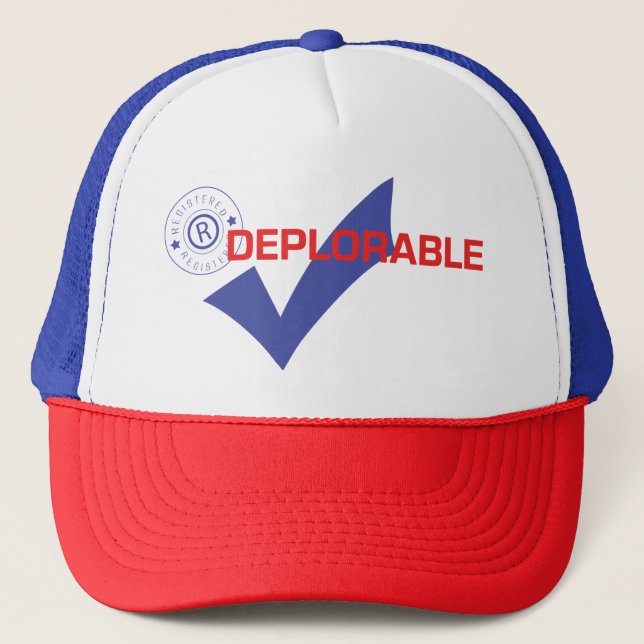 Casquette Donald Trump a enregistré un chapeau de trucker ap (Devant)