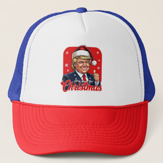 Casquette Donald Trump Christmas Santa Claus Art (Devant)