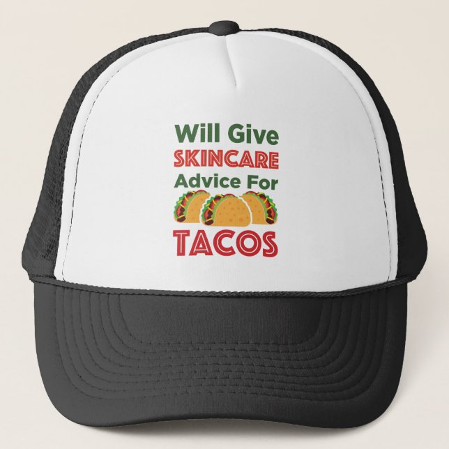 Casquette Donnera des conseils de soin de peau pour Tacos Es (Devant)