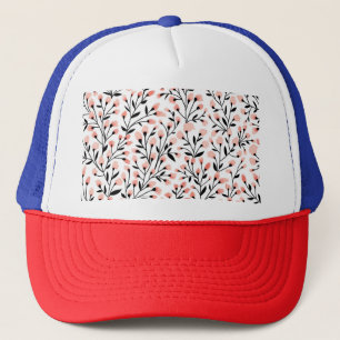 Casquette Doodle Flowers : Coral Floral sans joint.