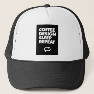 Casquette Dormir de conception de café Répétition