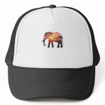 Double exposition Elephant Silhouette Design - Sav