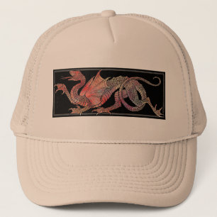 Casquette Dragon en marbre rose