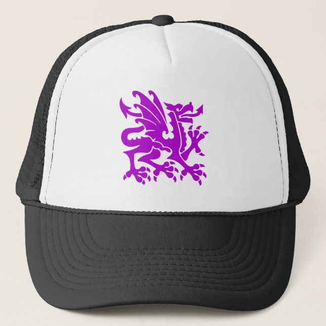 Casquette Dragon héraldique 01 - Violet (Devant)