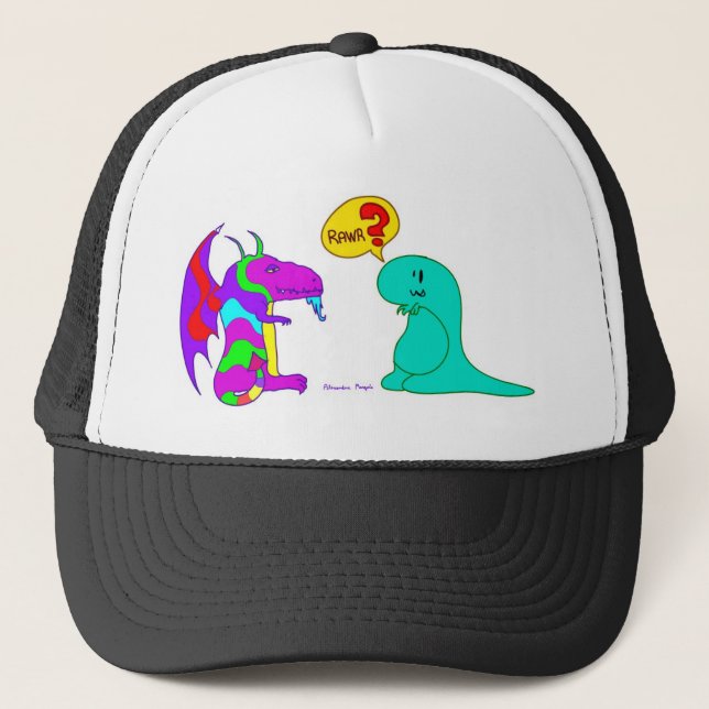 Casquette Dragon mignon Rawr de dinosaure de Dinos de bande (Devant)