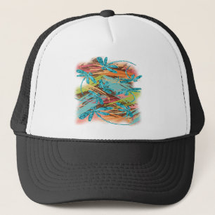 Casquette Dragonfly Turquoise Splash