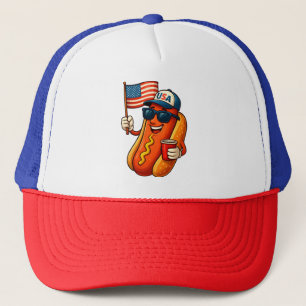 Casquette Drapeau 4 juillet Hotdog Funny Patriotique USA
