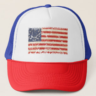 Casquette Drapeau américain 1776 en état de détresse