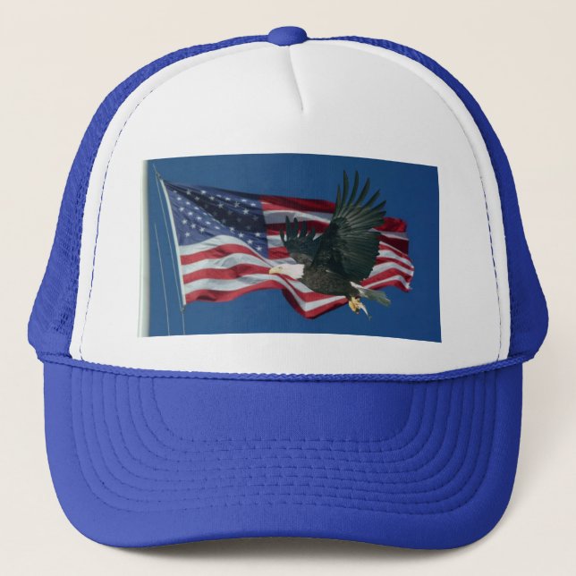 Casquette Drapeau américain et Eagle (Devant)