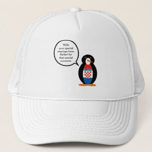 Casquette Drapeau croate Parlant Mme Penguin Personnalisé