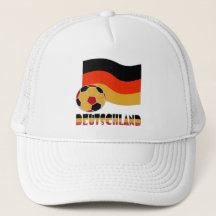Drapeau d'Allemagne et ballon de football gris bor