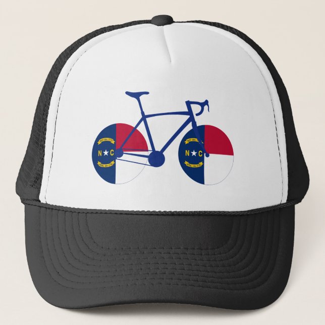 Casquette Drapeau de Caroline du Nord à vélo (Devant)