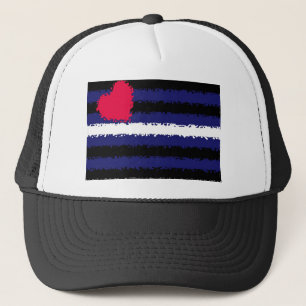 Casquette Drapeau de fierté en cuir bosselé