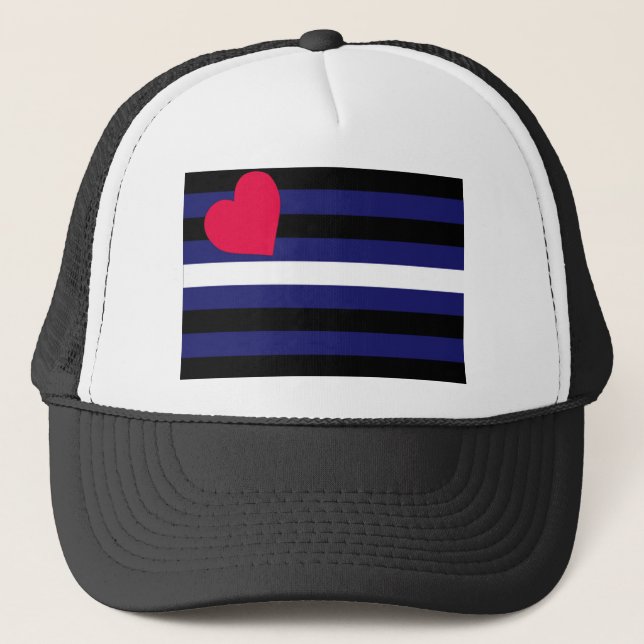 Casquette Drapeau de fierté en cuir de base (Devant)