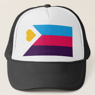 Casquette Drapeau de fierté polyamoureuse tricolore de Slipp