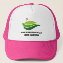 Drapeau de golf Dames customisées Golf League Casq