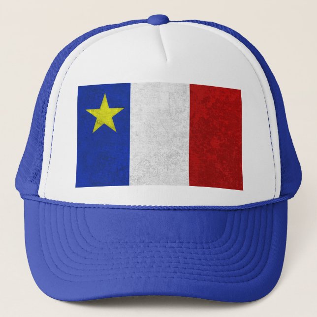 Casquette Drapeau de grunge affligée par Acadia (Devant)