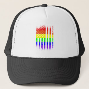 Casquette drapeau de la fierté américaine arc-en-ciel