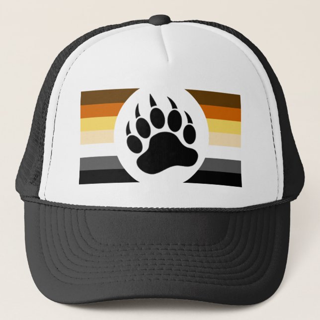 Casquette Drapeau de la fierté des ours gays et mât de l'our (Devant)