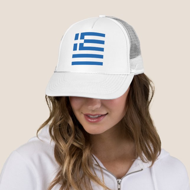Casquette Drapeau de la Grèce (En situation)