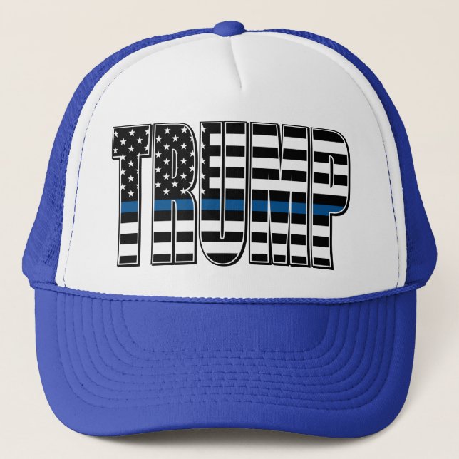 Casquette Drapeau de la police Trump-Blue Line (Devant)
