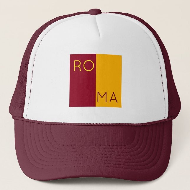 Casquette Drapeau de la ville de Rome, Italie (Devant)