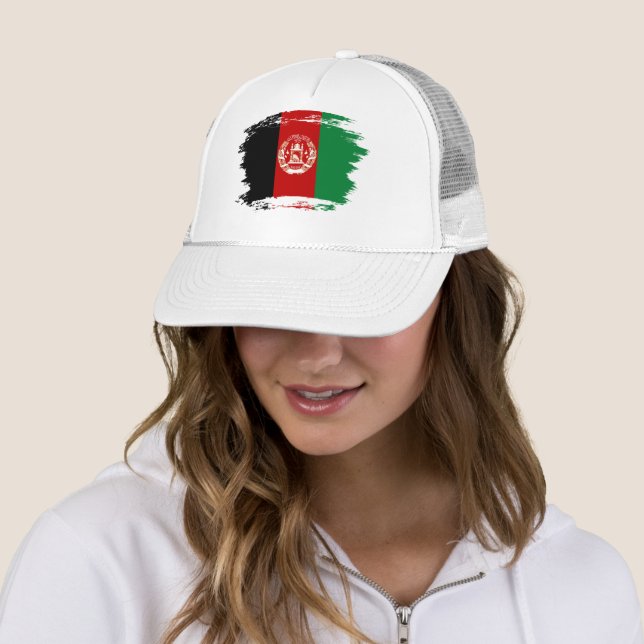 Casquette Drapeau de l'Afghanistan (En situation)