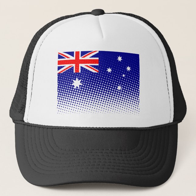Casquette Drapeau De L'Australie Avec Effet Halftone (Devant)