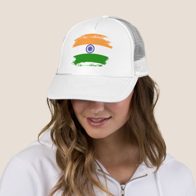 Casquette Drapeau de l'Inde (En situation)
