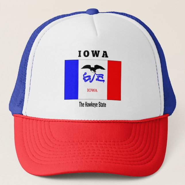 Casquette Drapeau de l'Iowa, L'État Hawkeye (Devant)