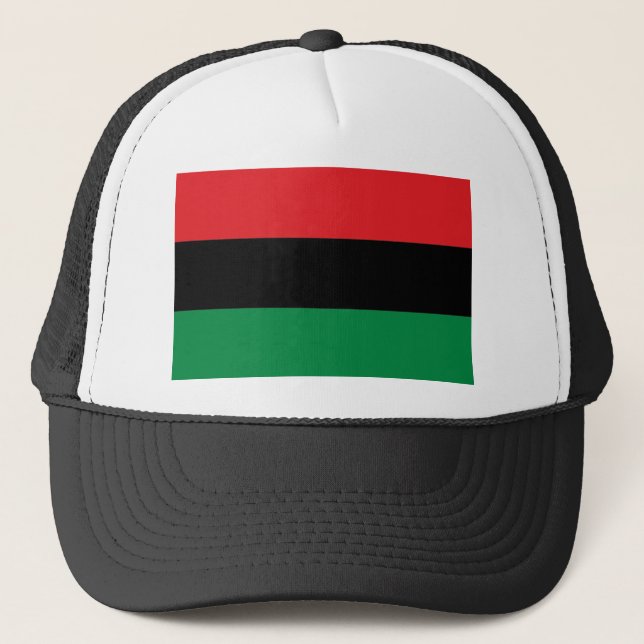 Casquette Drapeau de l'UNIA panafricain rouge noir et vert (Devant)