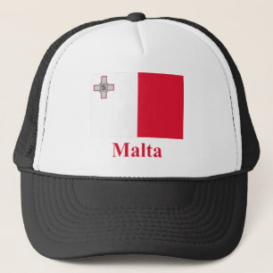 Casquette Drapeau de Malte avec le nom