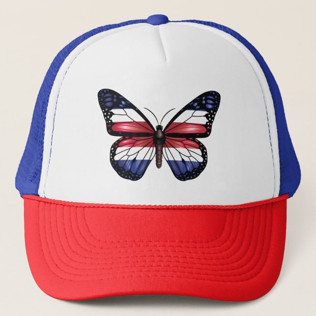 Casquette Drapeau de monarque à papillon de Costarica (Devant)