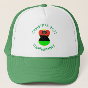 Casquette Drapeau de Noël ange de la diaspora africaine pers