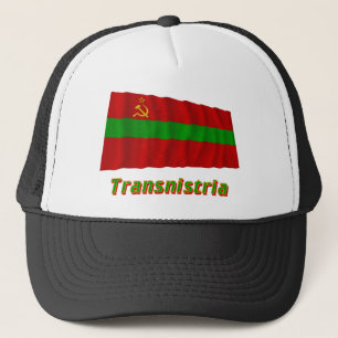 Casquette Drapeau de ondulation du Transnistrie avec le nom