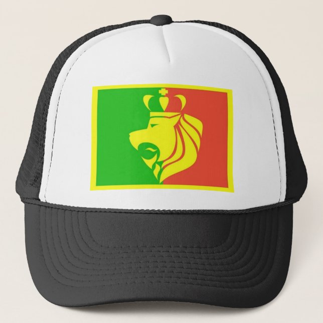 Casquette Drapeau de reggae de Rasta de lion (Devant)