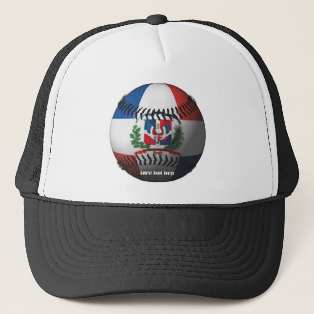 Casquette Drapeau de République Dominicaine Baseball couvert (Devant)