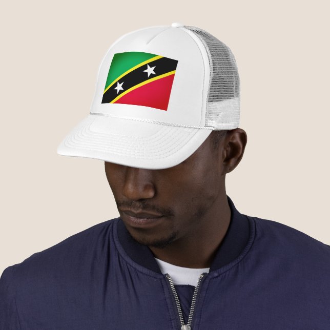 Casquette Drapeau de Saint-Kitts-et-Nevis (En situation)