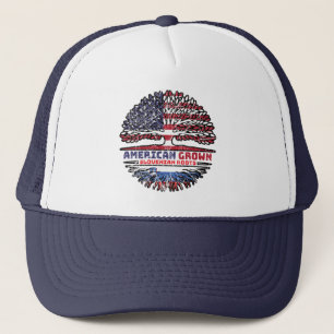 Casquette Drapeau des racines d'arbre slovène américaine