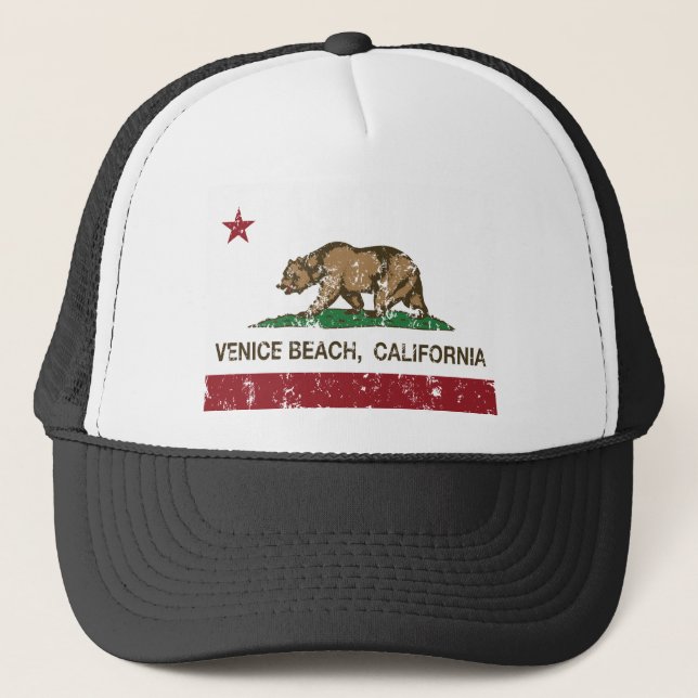 Casquette drapeau d'état de la Californie de plage de Venise (Devant)