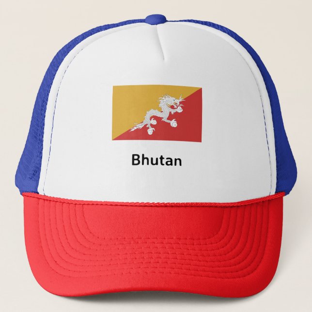 Casquette Drapeau du Bhoutan (Devant)