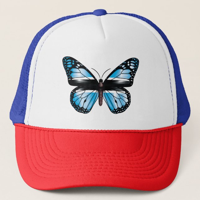 Casquette Drapeau du papillon du Botswana (Devant)