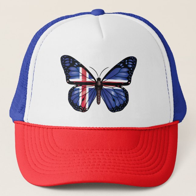 Casquette Drapeau du papillon islandais (Devant)