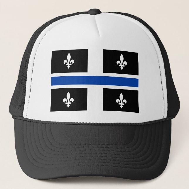 Casquette Drapeau du Québec Ligne bleue Fleur de Lys Graphis (Devant)