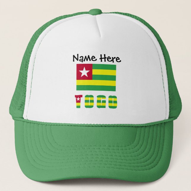 Casquette Drapeau du Togo et du Togo Personnalisé (Devant)