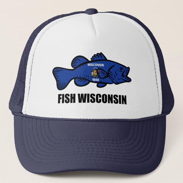 Casquette Drapeau du Wisconsin de poisson (Devant)