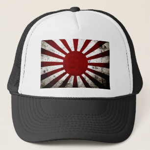 Casquette Drapeau grunge noir du Japon Soleil Levant