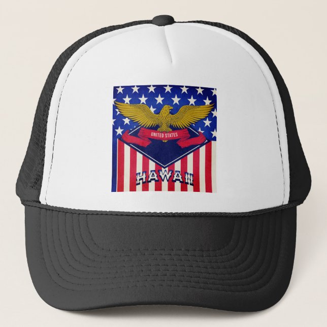 Casquette Drapeau Hawaii USA (Devant)