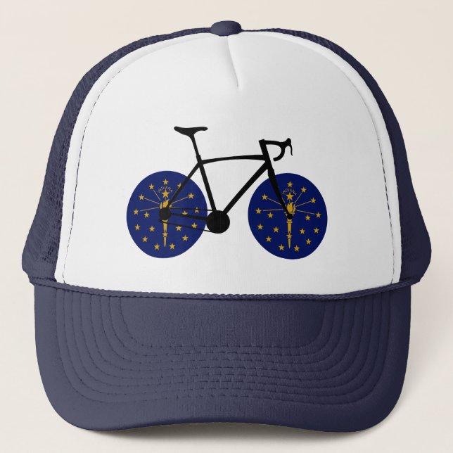 Casquette Drapeau Indiana à vélo (Devant)